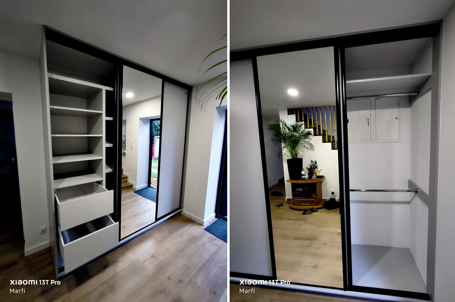 Schiebetürenschrank mit Spiegelfront im Flur